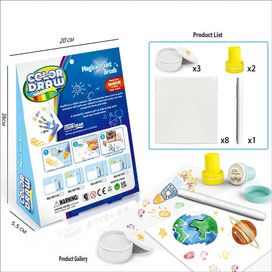Phantom Magic Brush Children's Educational Display Color Drawing Graffiti Crow Seal Set Kids Early Learning Magical Drawing Toy