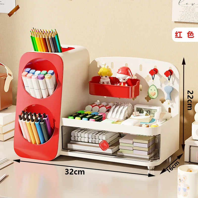 Angled Desktop Stationery Organizer Drawer Pen Slots