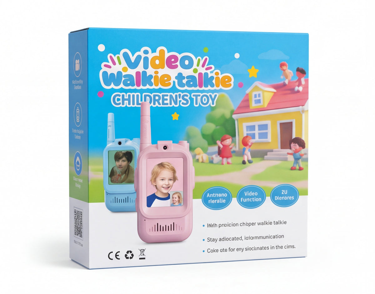 Kids Video Walkie Talkie – 2PCS Rechargeable Communication Toy