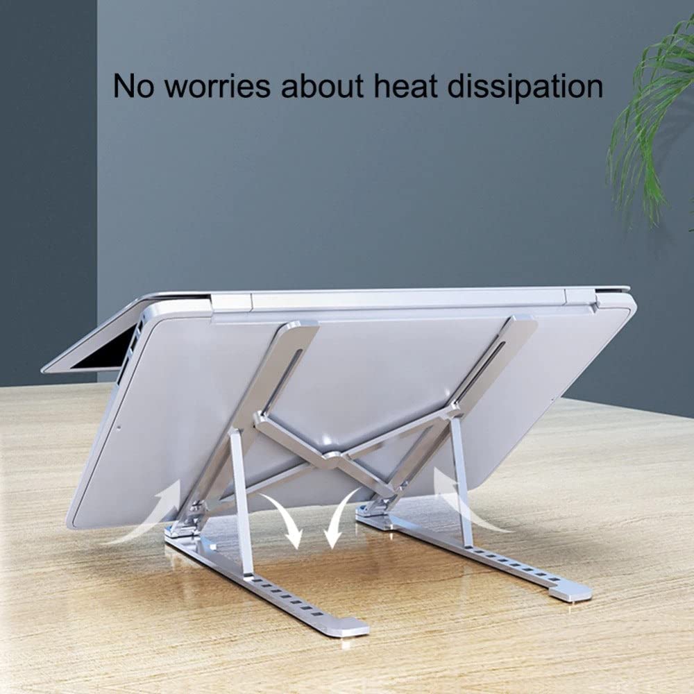 Speedx 18 Inch Laptop Stand Creative Folding Storage Bracket Silver