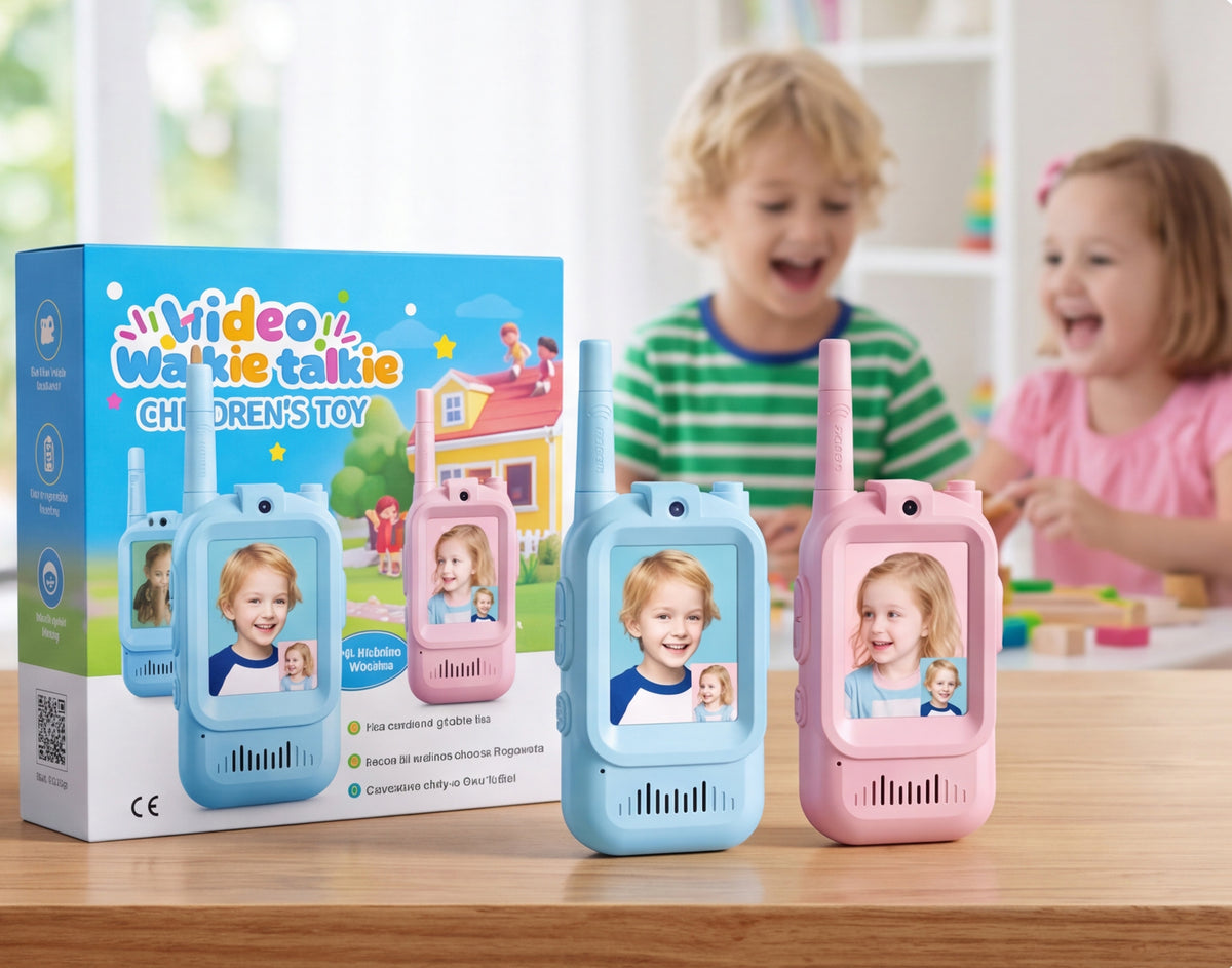 Kids Video Walkie Talkie – 2PCS Rechargeable Communication Toy