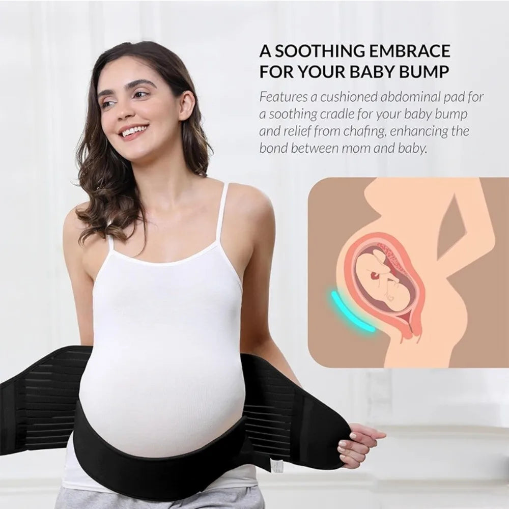 Adjustable Pregnant Women Belts Comfortable Breathable Maternity Belly Band Soft Elastic Abdominal Support Brace