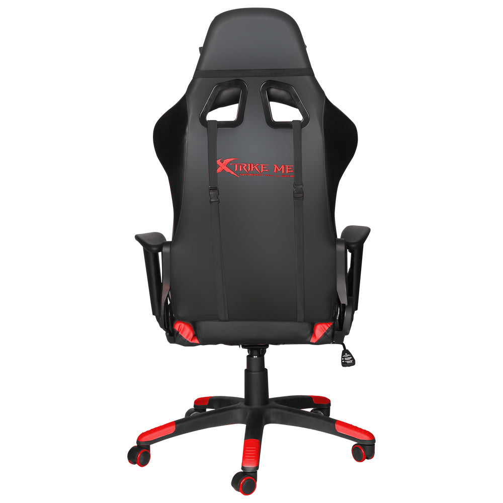 Xtrike Me Gc-905 Bk Ergonomic Adjustable Gaming Chair Caster Wheels Red