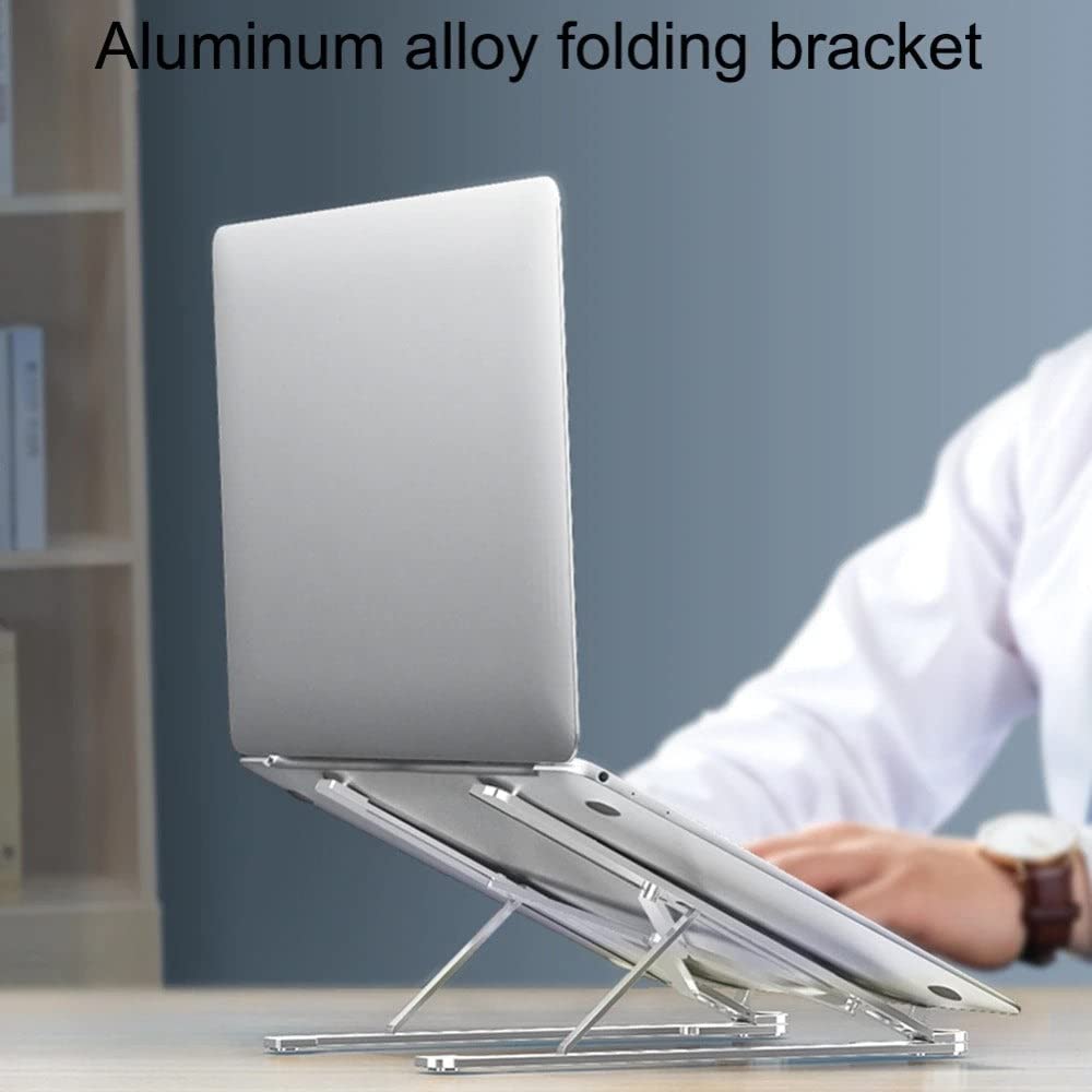 Speedx 18 Inch Laptop Stand Creative Folding Storage Bracket Silver