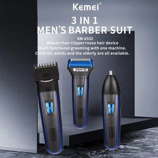 Kemei 3-in-1 Men's Grooming Kit – KM-6330