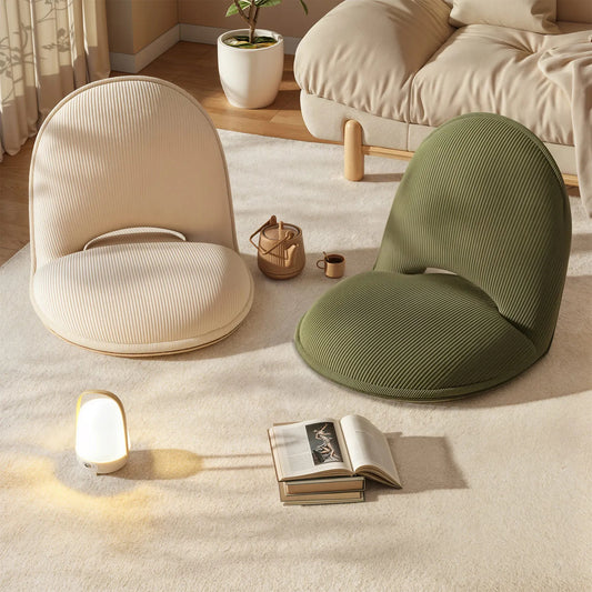 Foldable Backrest Tatami Lounger for Sitting Sleeping, Small Space Bed for Bay Window Guest, Convertible Floor Cushion Chair