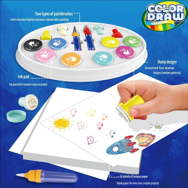 Phantom Magic Brush Children's Educational Display Color Drawing Graffiti Crow Seal Set Kids Early Learning Magical Drawing Toy