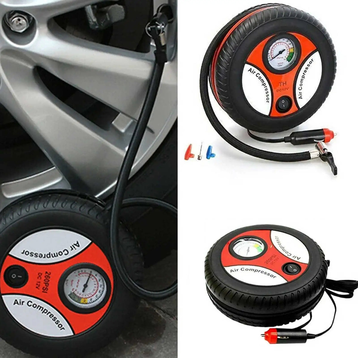 Car Maintenance & Repair Tool Portable Tire Inflator Air Compressor Pump Compact Mini Car Inflator For Home And Vehicle Use
