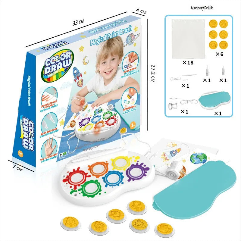 Phantom Magic Brush Children's Educational Display Color Drawing Graffiti Crow Seal Set Kids Early Learning Magical Drawing Toy