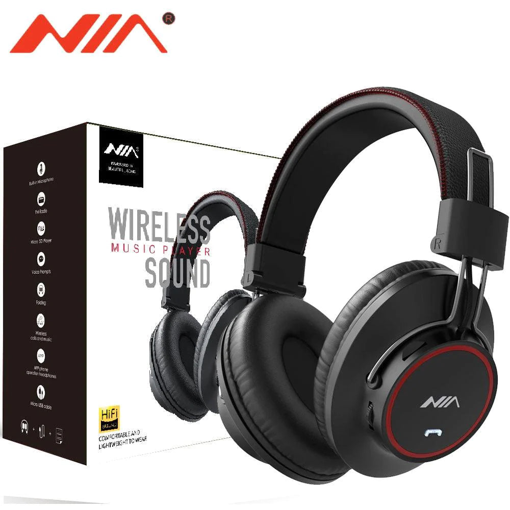 NIA Nia S3000 Over Ear Music Headset Wireless Bluetooth Headphones