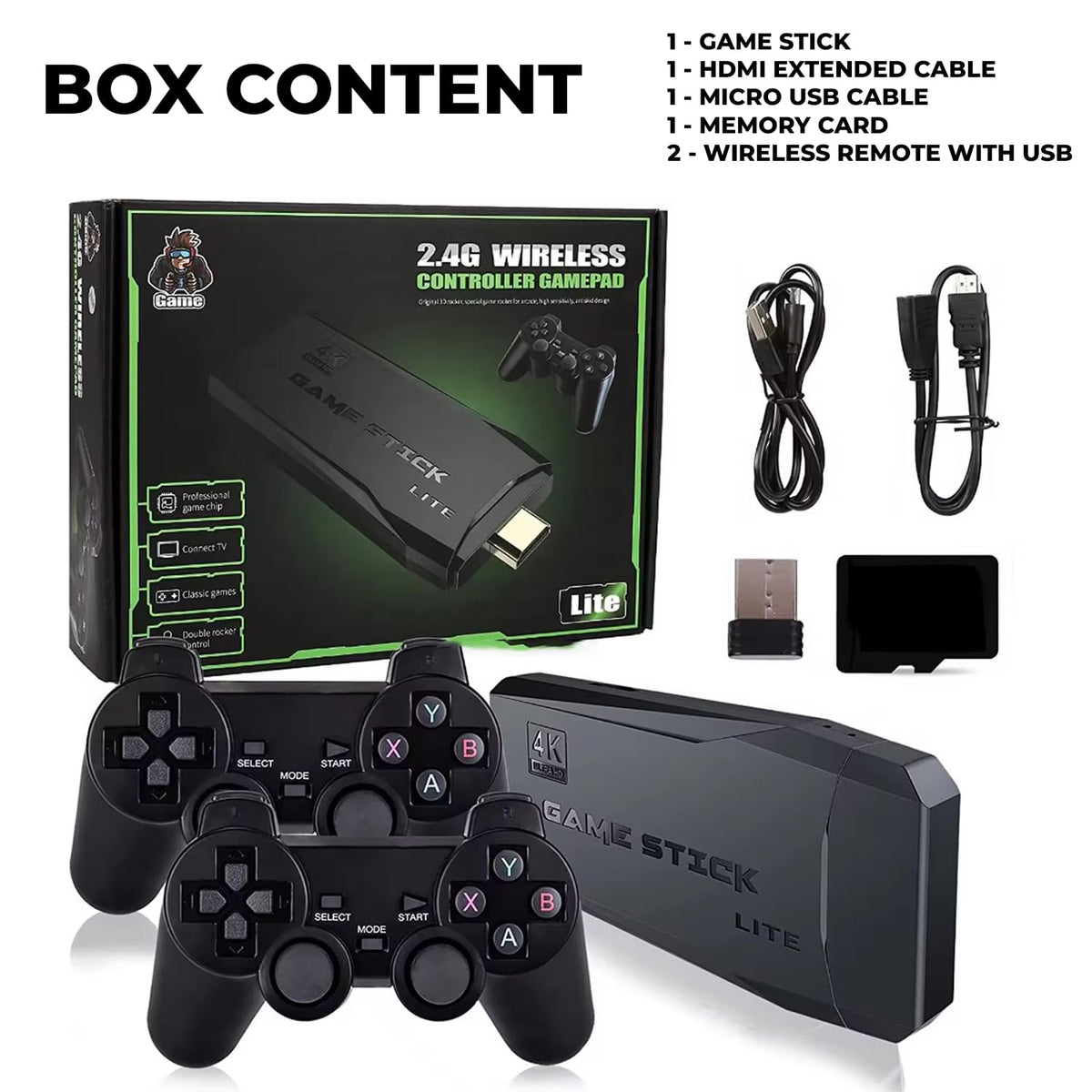 M8 4k Rockchip Rk3032 Ic Takken 3 & 20000 Games Firmware M8g-v8.0 And Two Game Controllers Ram 256mb, Rom 128mb
