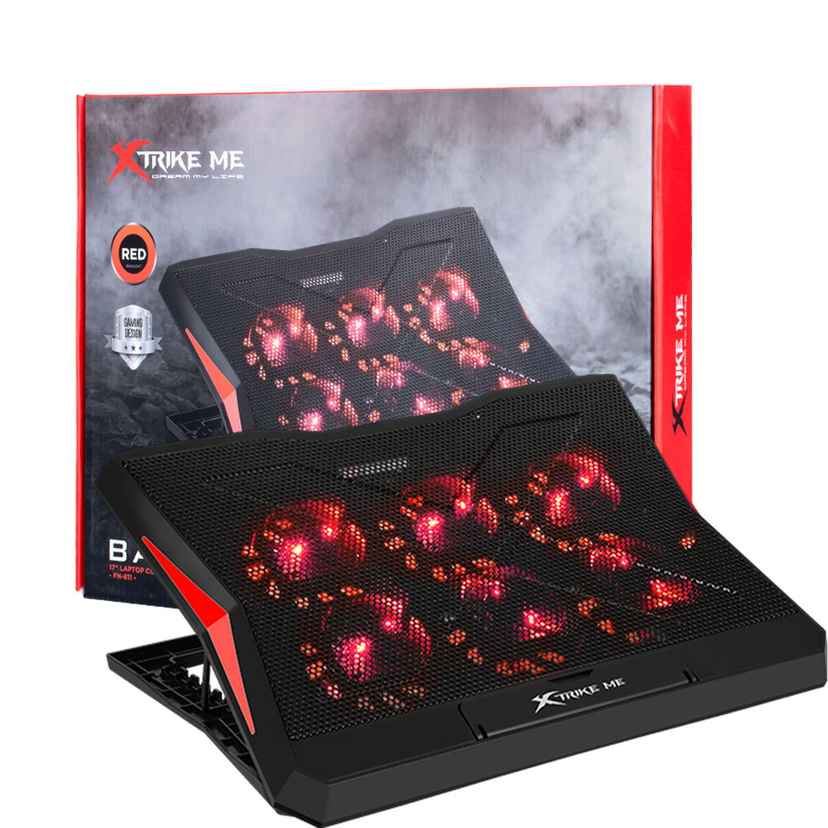 Xtrike Me Fn811 Laptop Cooling Pad 6 Fans 2 Usb Ports