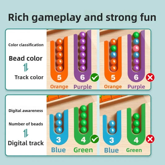 Magnetic Color and Number Maze Learning Education Toys Color Matching Montessori Toys Toys Concentration training for child Gift