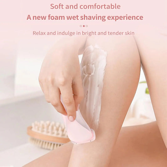 2 in 1 Women Electric Shaver Dual Head Bikini Trimmer Painless Body Hair Razor and Facial Hair Remover for Underarm Leg Face