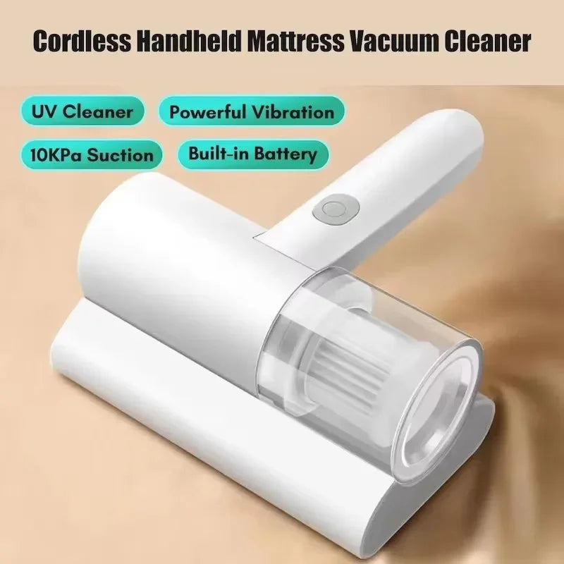 Household Mattress Vacuum Cleaner Electric Mite Removal Cordless Handheld Vacuum Uv Sterilization Bed Remover Mite Remover