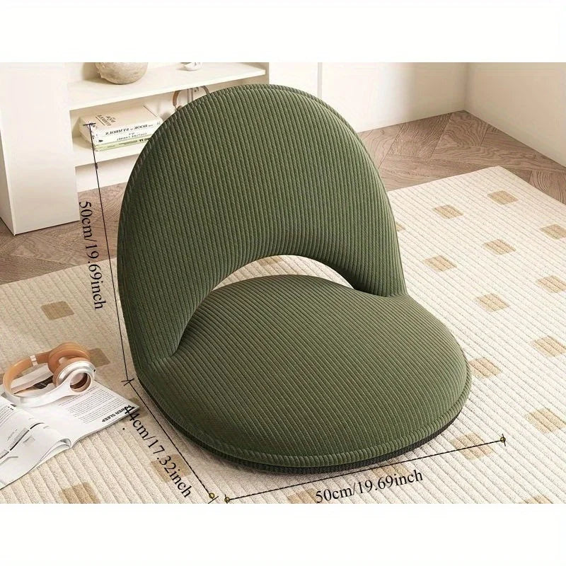 Foldable Backrest Tatami Lounger for Sitting Sleeping, Small Space Bed for Bay Window Guest, Convertible Floor Cushion Chair