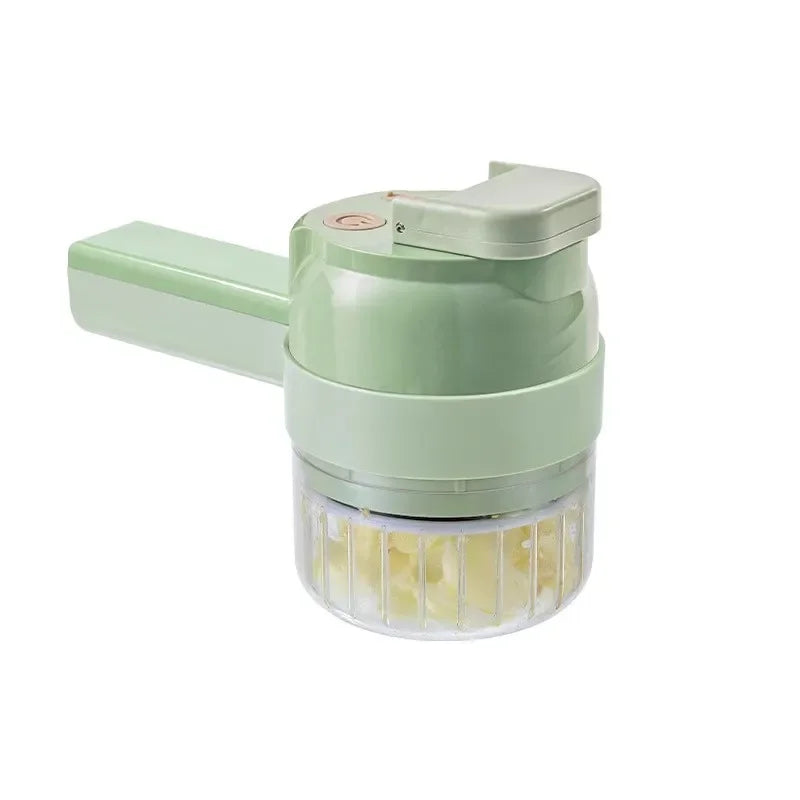 Electric Vegetable Cutter 4 IN 1 Food Peel Slicer Handheld Wireless Garlic Masher Food Chopper Meat Grinder Home Kitchen Mincer