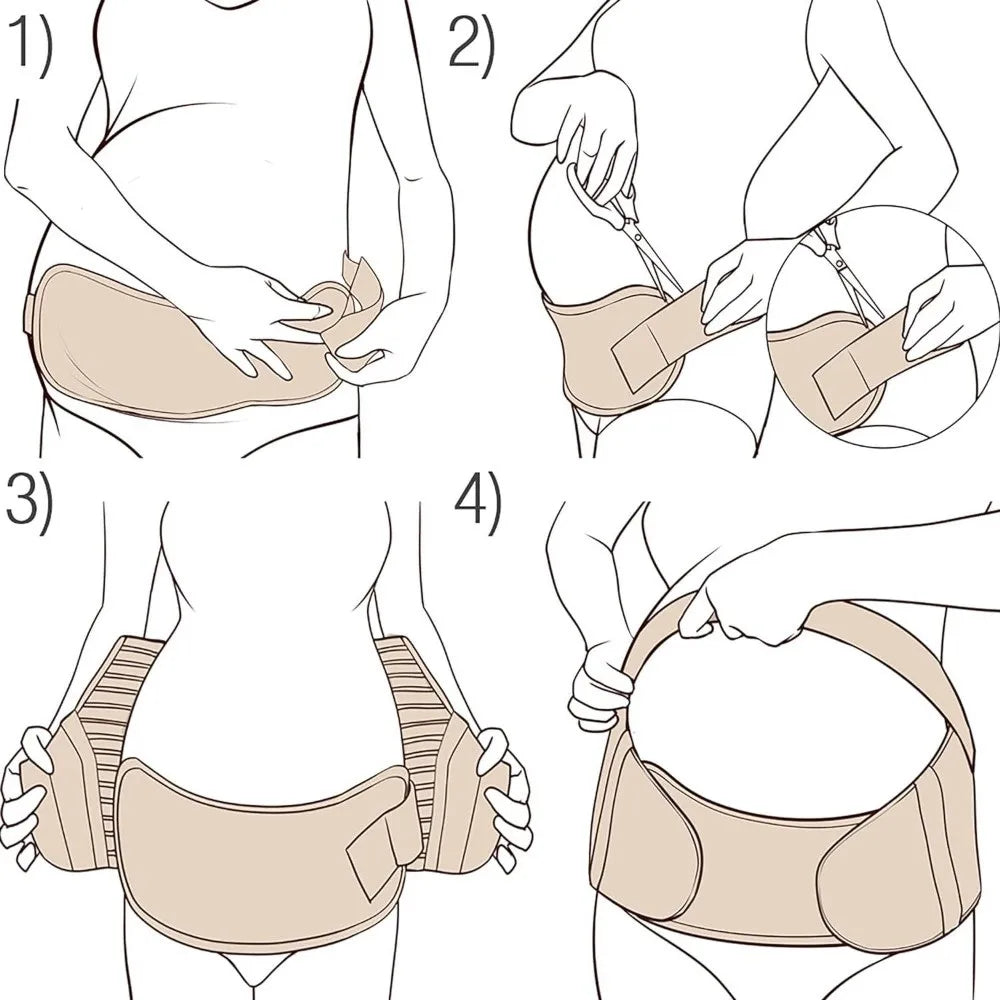 Adjustable Pregnant Women Belts Comfortable Breathable Maternity Belly Band Soft Elastic Abdominal Support Brace