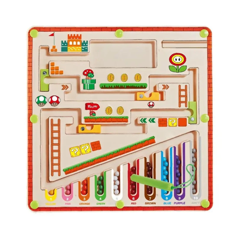 Magnetic Color and Number Maze Learning Education Toys Color Matching Montessori Toys Toys Concentration training for child Gift
