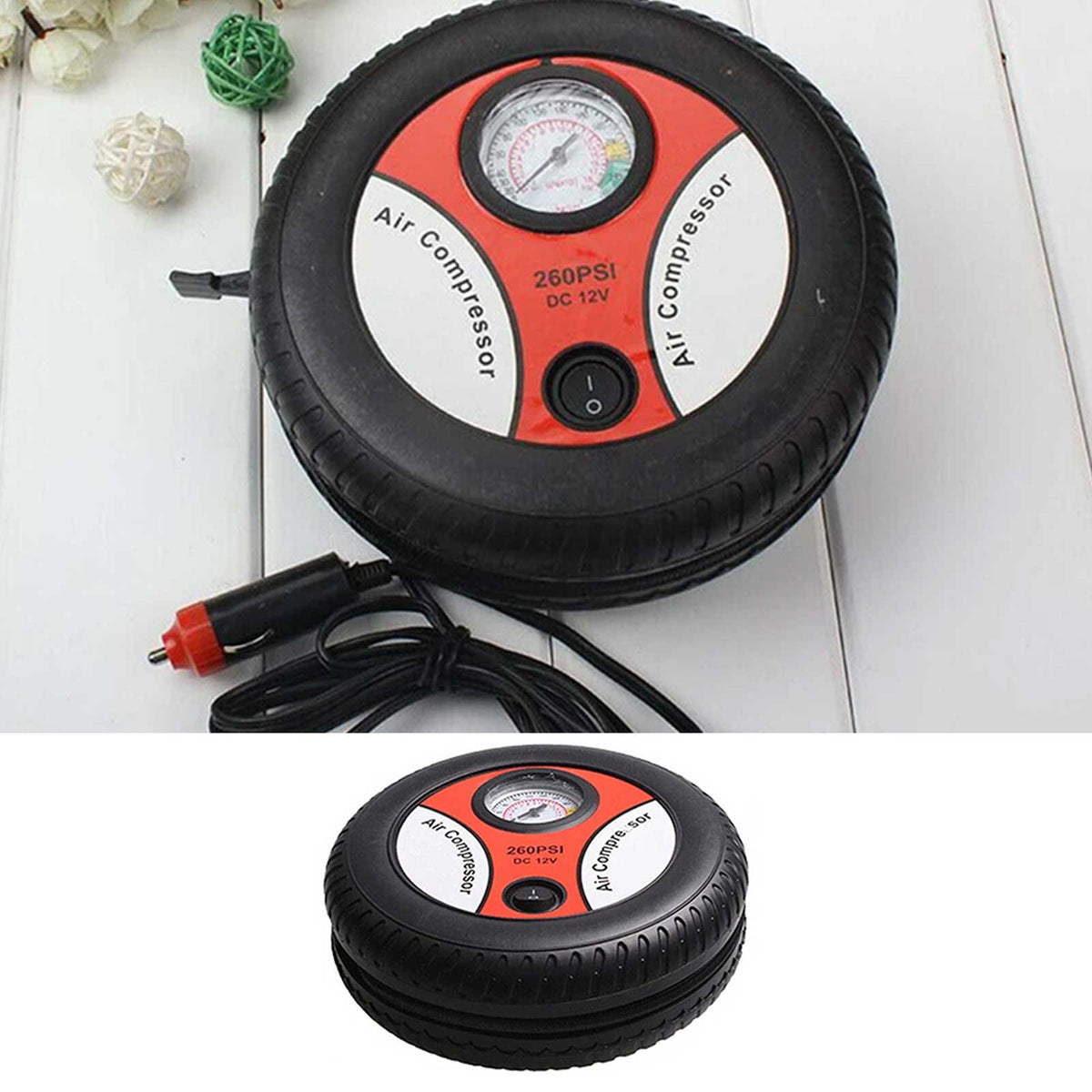 Car Maintenance & Repair Tool Portable Tire Inflator Air Compressor Pump Compact Mini Car Inflator For Home And Vehicle Use