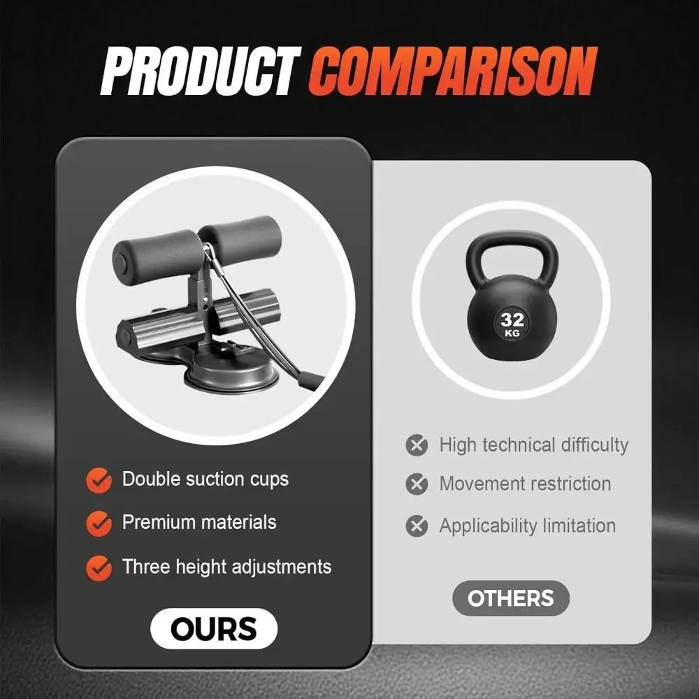 Modifiable Height Ab Toner Equipment Highlighting Rubber Suction Cups For Secure Floor Workouts