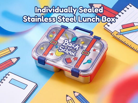 Individually Sealed Stainless Steel Lunch Box