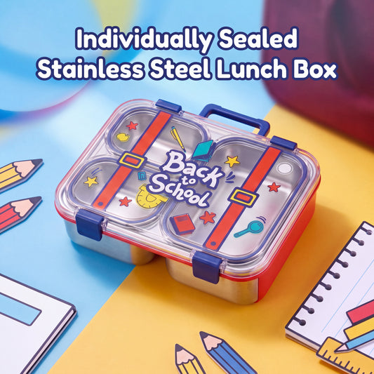 Individually Sealed Stainless Steel Lunch Box