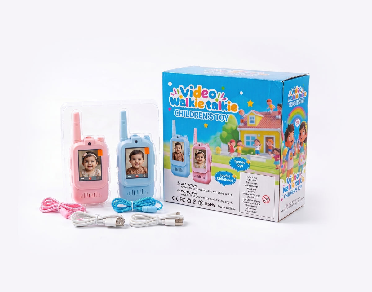 Kids Video Walkie Talkie – 2PCS Rechargeable Communication Toy