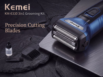 Kemei 3-in-1 Men's Grooming Kit – KM-6330